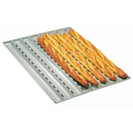 Alu-Gaufer plaques à pain 650 x 430 6 baguettes
