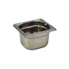 Bac gastronorme plein inox - sans anse - GN 1/6 profondeur 15 cm