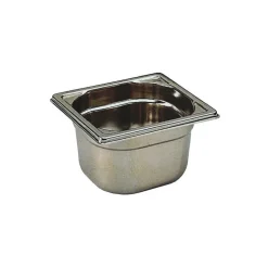 Bac gastronorme plein inox - sans anse - GN 1/6 profondeur 15 cm