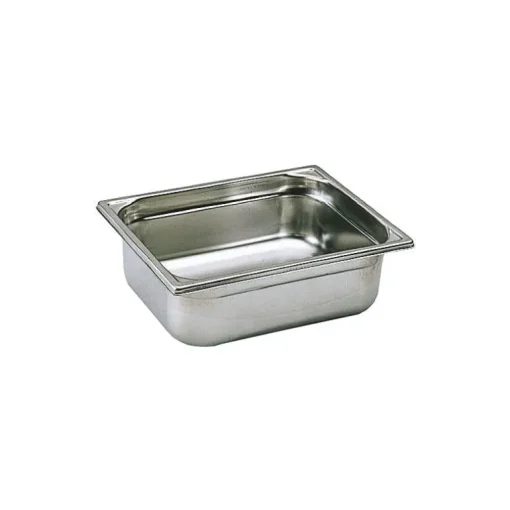 Bac gastronorme plein inox - sans anse - GN 1/2 profondeur 10 cm