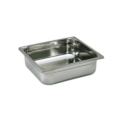 Bac gastronorme plein inox - sans anse - GN 2/3 profondeur 15 cm