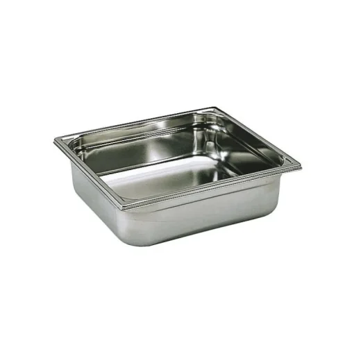 Bac gastronorme plein inox - sans anse - GN 2/3 profondeur 15 cm