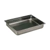 Bac gastronorme plein inox - sans anse - GN 2/1 profondeur 6,5 cm