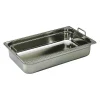 Bac gastronorme plein inox - avec anses escamotables - GN 1/1 profondeur 10 cm