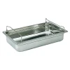 Bac gastronorme plein inox - avec anses panier - GN 1/1 profondeur 20 cm