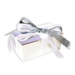 Ballotin Argent, intérieur Blanc (x 50)