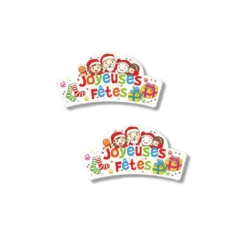 Banderoles azyme Joyeuses Fêtes (x24)