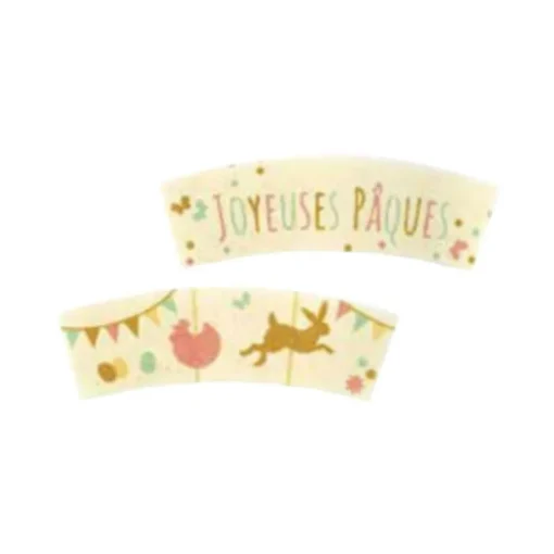 Banderoles azyme Joyeuses Pâques assorties (x 24)