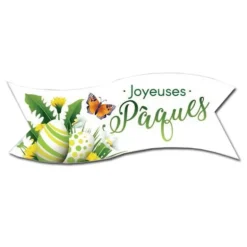 Banderoles azyme vertes Joyeuses Pâques (x24)