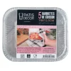 5 Barquettes de cuisson alu rectangulaires