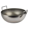 Bassine à friture en tôle d'acier noire sans panier 32 cm