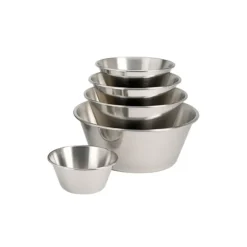 Bassine conique inox, bord roulé ouvert - Ø 28 cm