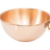 Bassine en cuivre demi-ronde renforcée à blancs 26 cm