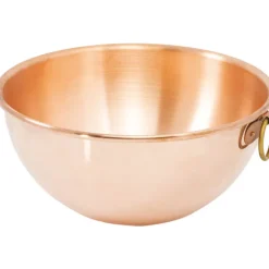 Bassine en cuivre demi-ronde renforcée à blancs 26 cm