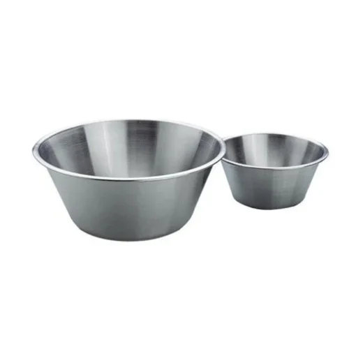 Bassine en inox à bords plats