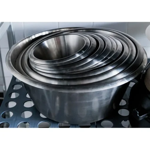 Bassine inox fond plat 16 cm