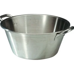 Bassine landaise inox à anses 42 cm