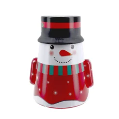 Boîte à biscuits de Noël culbuto bonhomme de neige