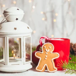Boîte à biscuits de Noël Houx en métal 14,5 cm