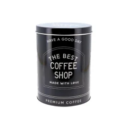 Boîte à café en métal noire