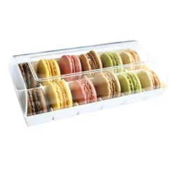Boîte 12 macarons blanche
