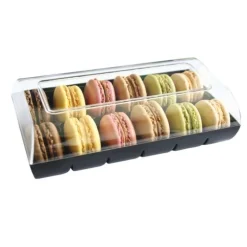 Boîte 12 macarons noire
