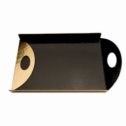 Boîte à mignardises 19 x 25,5 + 5 cm noir/or
