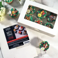 Boîte cupcakes blanche rectangulaire 32,5 x 25 x 9 cm