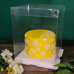 Boîte gâteau transparente - 25 x 25 x 30 cm