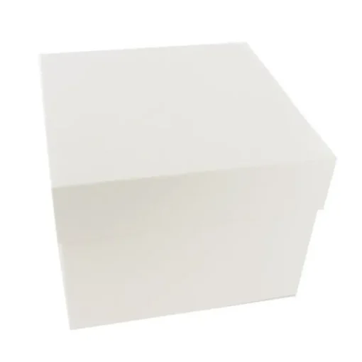 Boîte pâtissière blanche 46 x 46 x H 22 cm