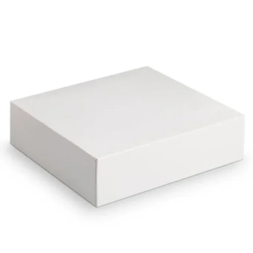 Boîte pâtissière blanche carrée 31 x 31 x 5 cm