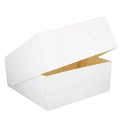 Boîte pâtissière blanche h. 8 cm