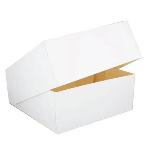 Boîte pâtissière blanche h. 8 cm