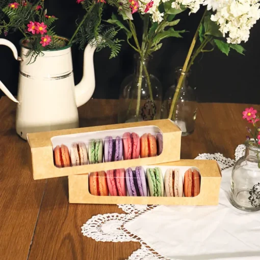 Boîtes 8 macarons kraft (x2)