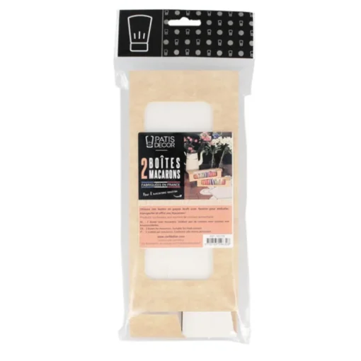 Boîtes 8 macarons kraft (x2)