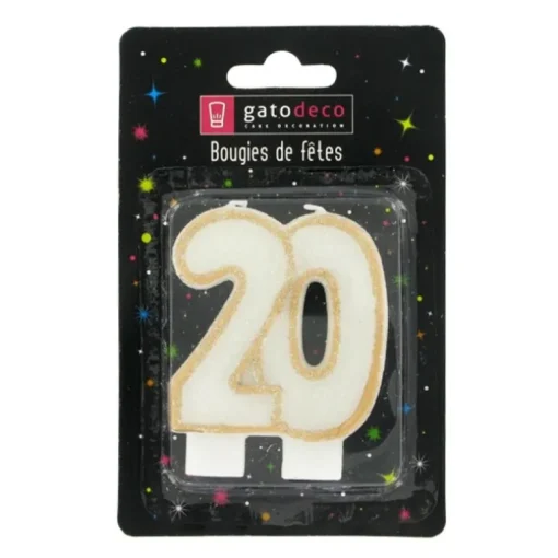 Bougie anniversaire 20 ans
