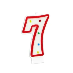 Bougie anniversaire chiffre Fiesta 7