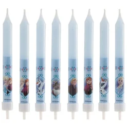Bougie anniversaire La Reine des Neiges (x 8)