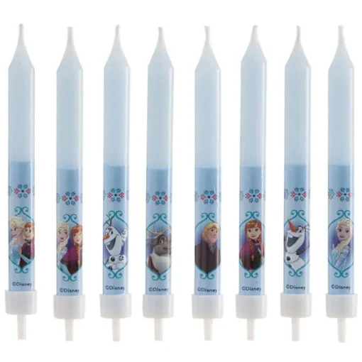 Bougie anniversaire La Reine des Neiges (x 8)