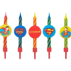Bougie anniversaire Superman assorties (x10)