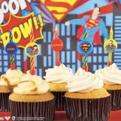 Bougie anniversaire Superman assorties (x10)