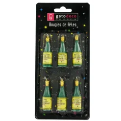 Bougie bouteille de champagne (x 6)