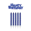 16 Bougies bleues + Happy Birthday