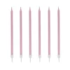 12 bougies roses hautes 13 cm