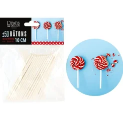 Bâtons de sucettes Patisdécor 10 cm (± 50)