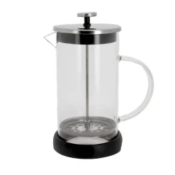 Cafetière à piston en verre couvercle noir - 1000 ml