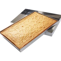 Caisse à génoise inox droite 59x39x6 cm