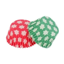 Caissettes cupcakes de cuisson "christmas green/red" (x16)