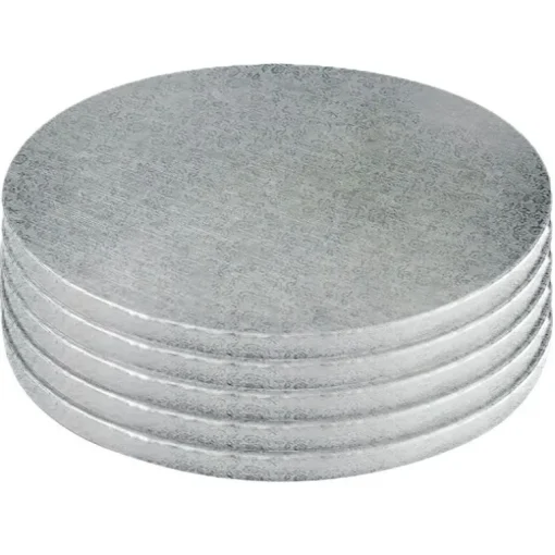 Cake Drums Ronds Argent Ø 20 cm (x5)