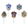 Cake topper blasons maisons Harry Potter (x6)